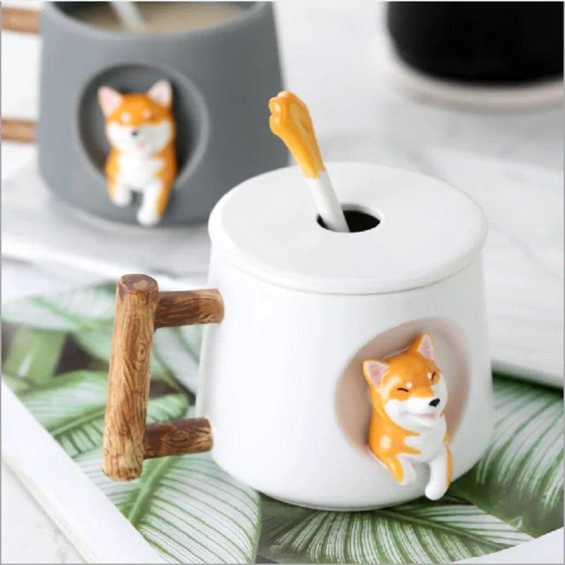 Ceramic Mug Cute Shiba Inu