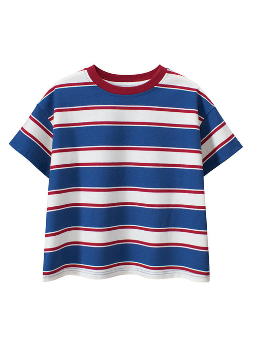 Summer New Arrival Children Boys And Girls’ Vintage Striped Loose