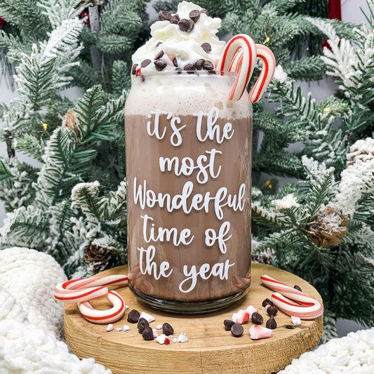 16 oz Beer Can Glass |  It's The Most Wonderful Time Of The Year