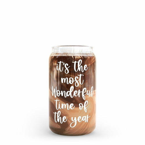 16 oz Beer Can Glass |  It's The Most Wonderful Time Of The Year
