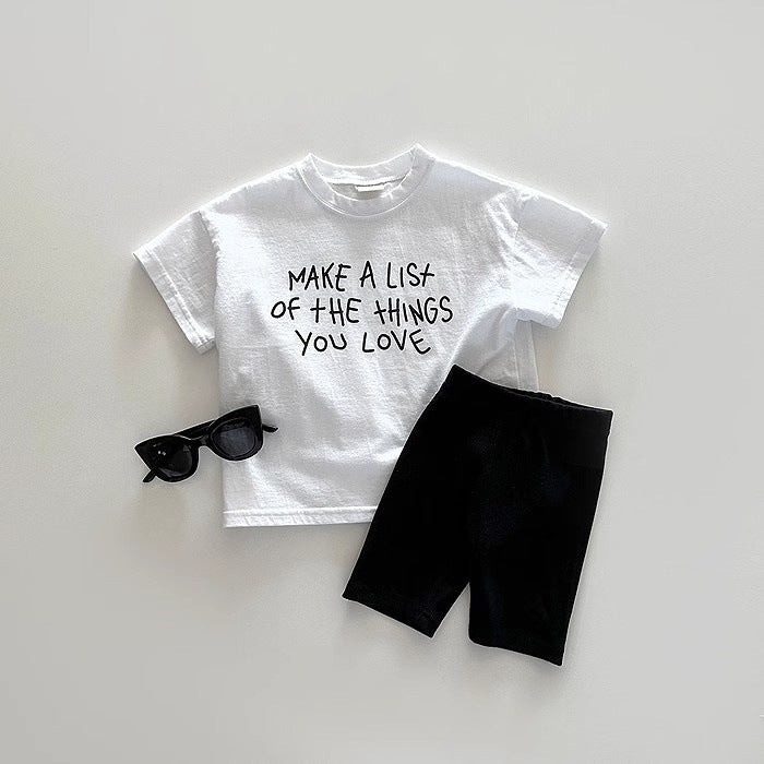 Summer New Arrival Kids Unisex Letters Pattern Short Sleeves T-Shirt