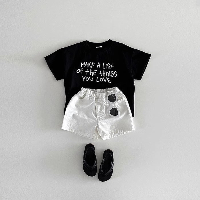 Summer New Arrival Kids Unisex Letters Pattern Short Sleeves T-Shirt