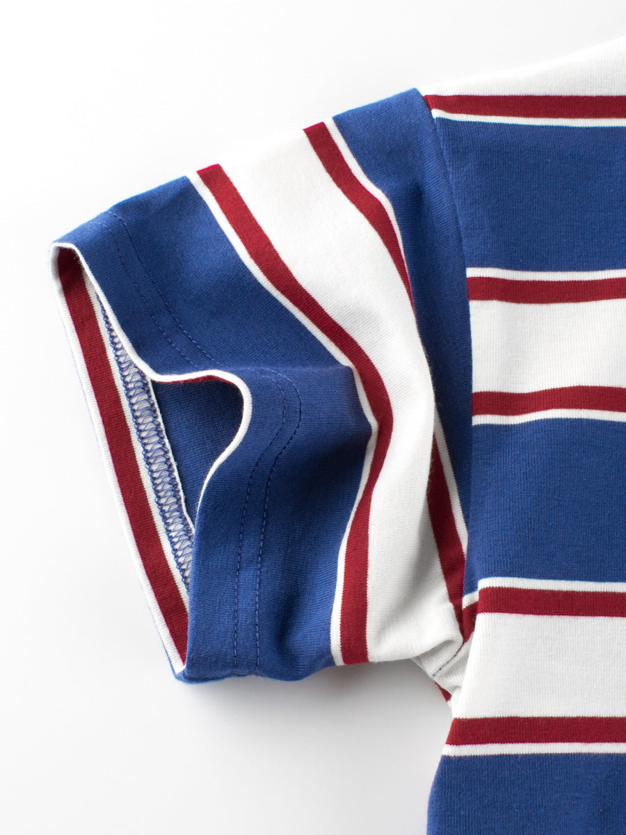 Summer New Arrival Children Boys And Girls’ Vintage Striped Loose