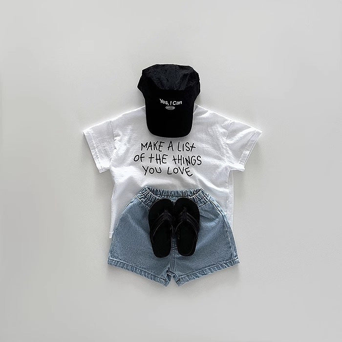 Summer New Arrival Kids Unisex Letters Pattern Short Sleeves T-Shirt